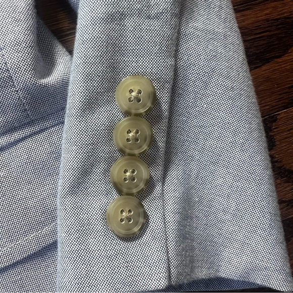 J. Crew Boys' Thompson Suit Jacket in Cloudy Blue Oxford, Size 6-7 - Picture 3 of 11